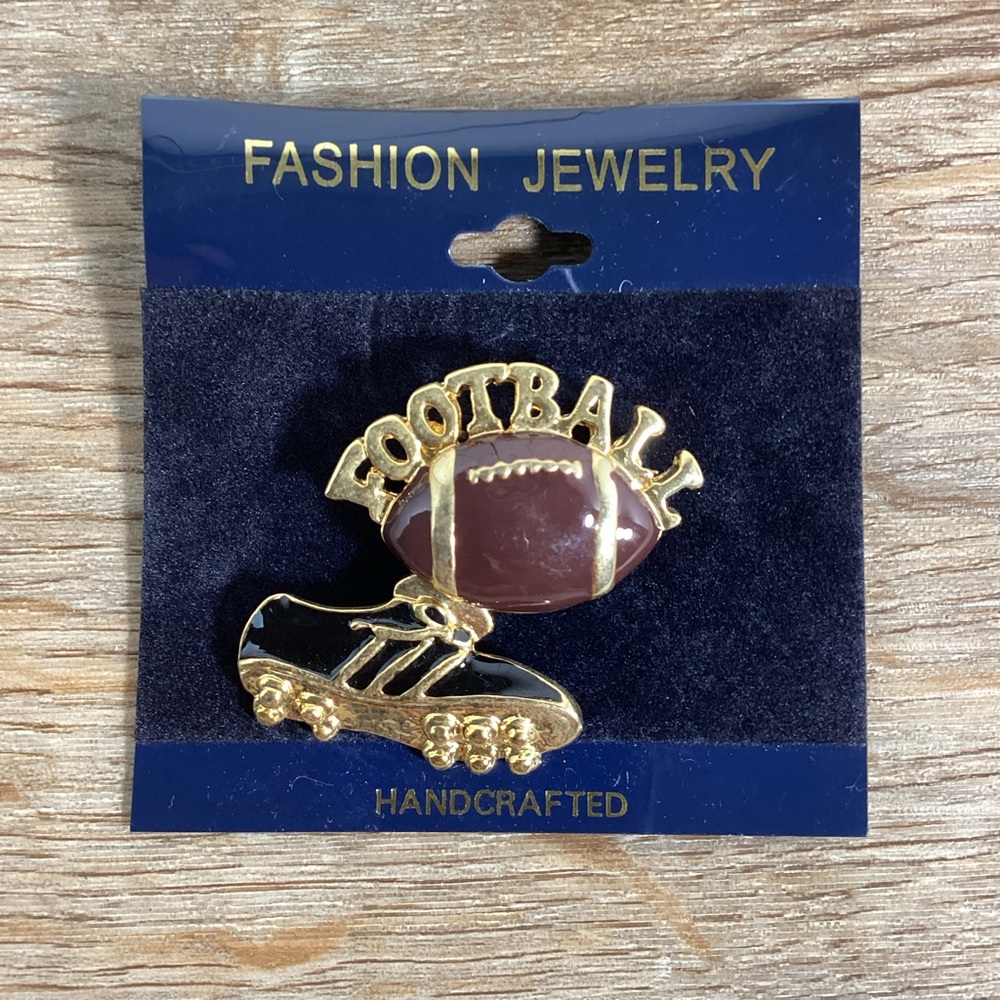 New Enamel Football Pin Brooch
